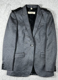 Burberry Grey Cotton Knit Leather Trim
Blazer