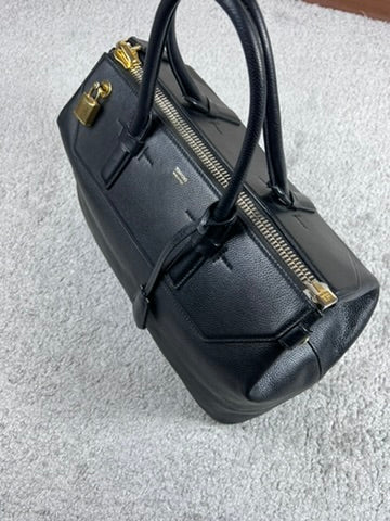 Tom Ford Padlock Black Leather Bag