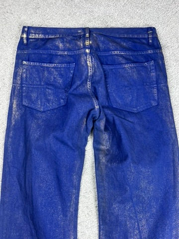 SS09 DIOR HOMME “PLANISPHERE” Luster Gold Waxed Jeans