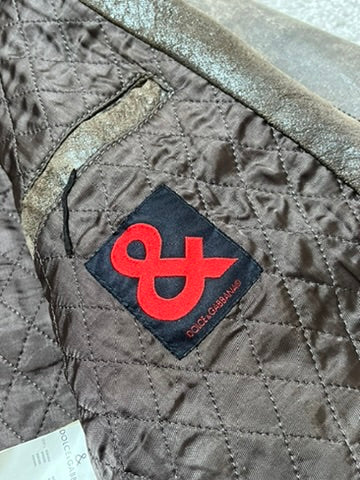 Vintage Dolce & Gabbana Brutalist Pig Leather Archive Jacket