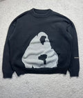 Heliot Emil Reflective Knit Silhouette Oversized Sweater