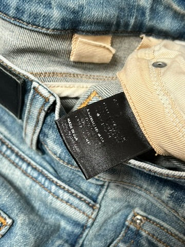 Amiri MX-1 “Dirty Indigo” Red Bandana Patch Jeans
