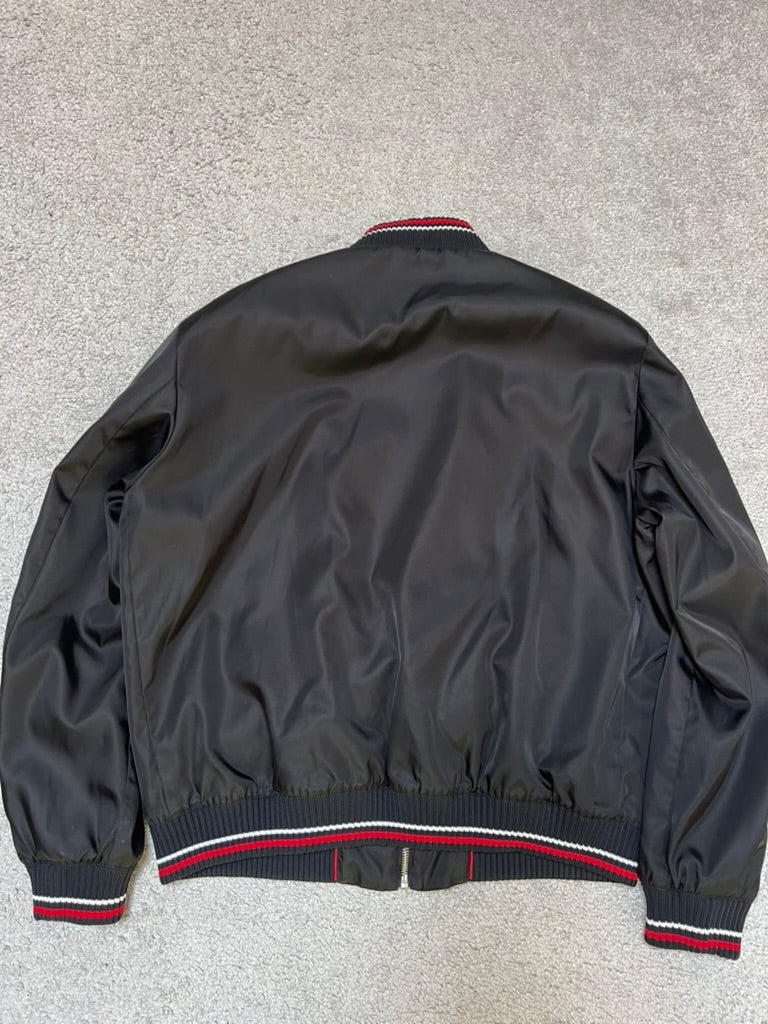 Prada Triangle Logo Black Nylon Bomber Size M