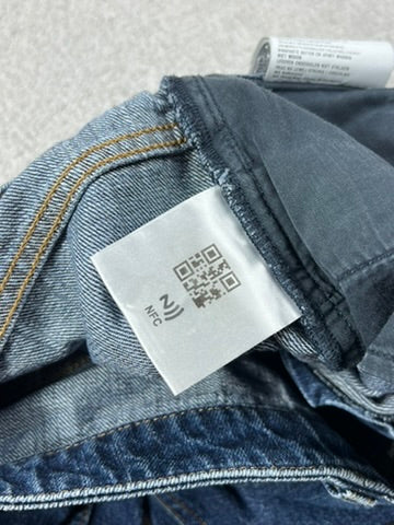 Prada Triangle Blue Boyfriend Jeans Size 28
