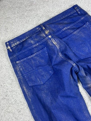 SS09 DIOR HOMME “PLANISPHERE” Luster Gold Waxed Jeans