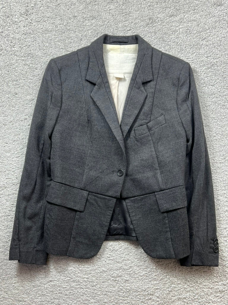 Maison Margiela H&M Blazer Grey Wool Blazer Size 36
