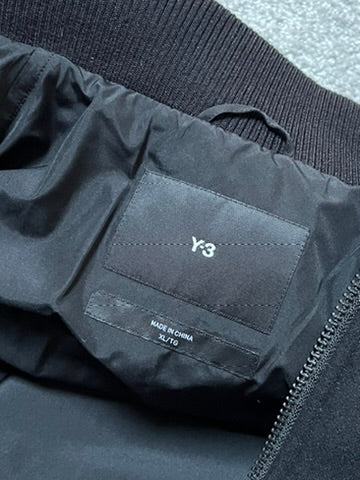 Y-3 Club Vegan Leather Wool Bomber Jacket