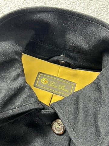 Loro Piana Black Cashmere Coat Size S