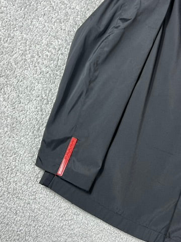 Vintage Prada Red Tab Black Nylon Shirt Size S