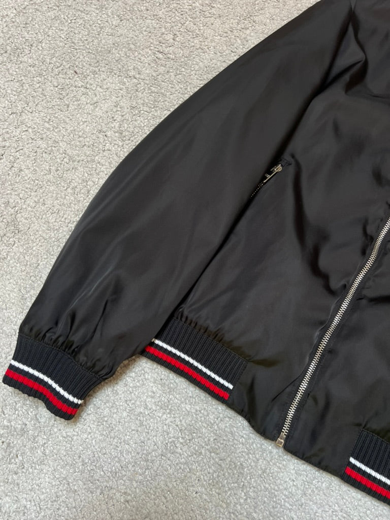 Prada Triangle Logo Black Nylon Bomber Size M