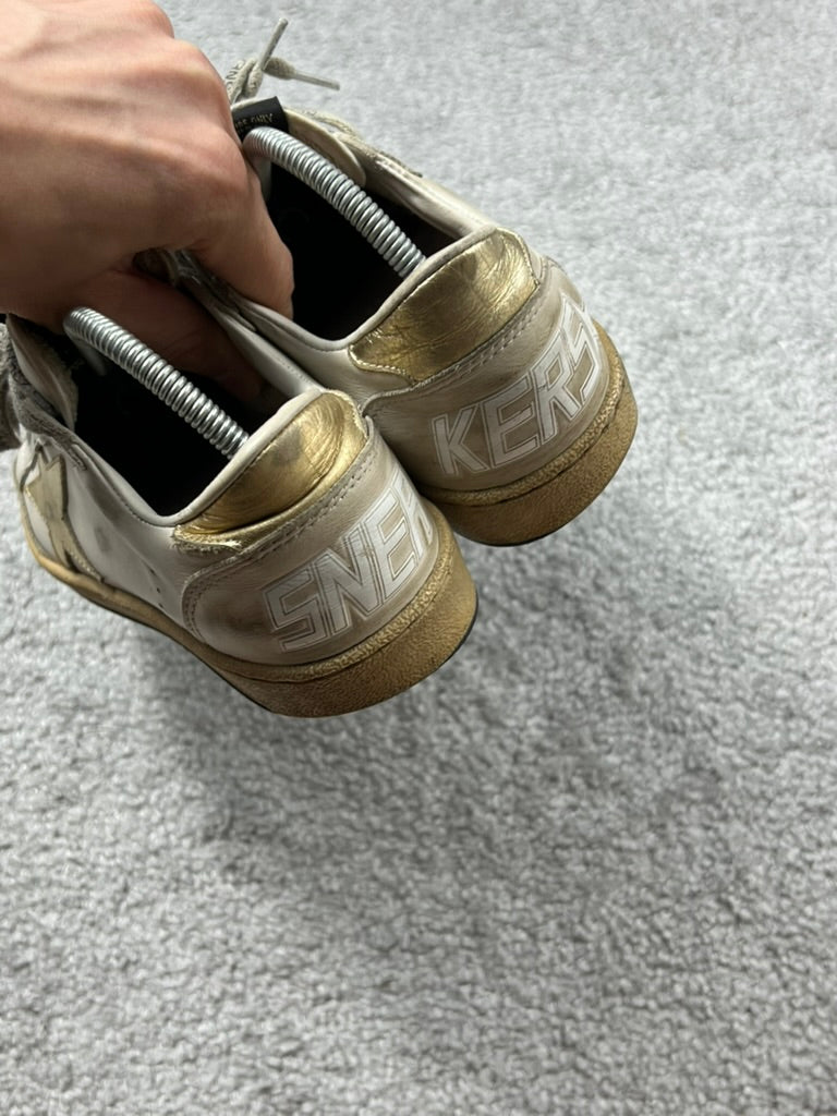 Golden Goose Deluxe Brand Ballstar “Milk Gold” Sneakers