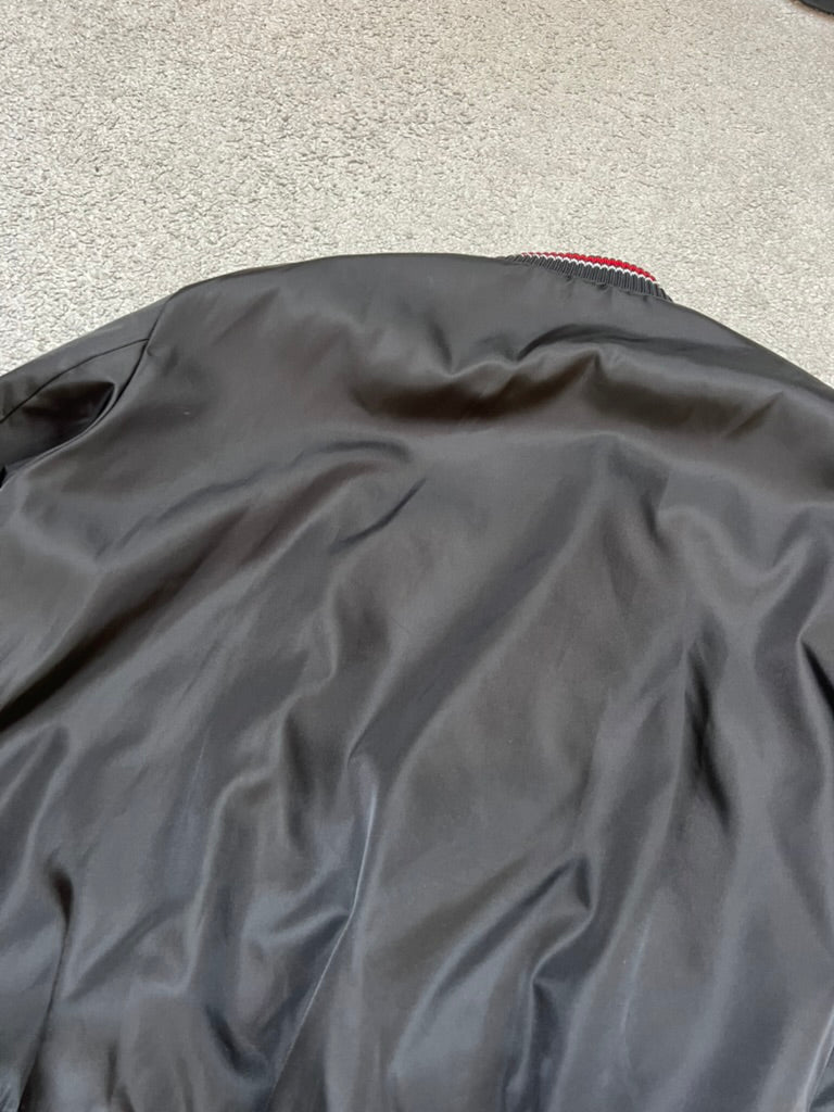 Prada Triangle Logo Black Nylon Bomber Size M
