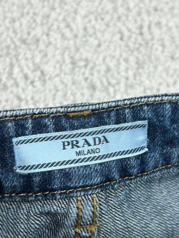 Prada Triangle Blue Boyfriend Jeans Size 28
