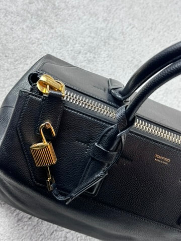 Tom Ford Padlock Black Leather Bag