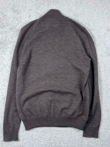 Louis Vuitton Brown Damier Signature Zip Up Cardigan Sweater
