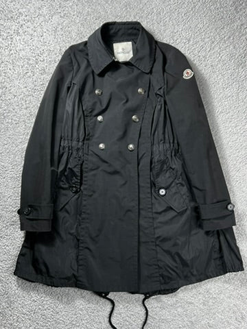 Moncler Hinata Womans Black Parka Jacket Size 2