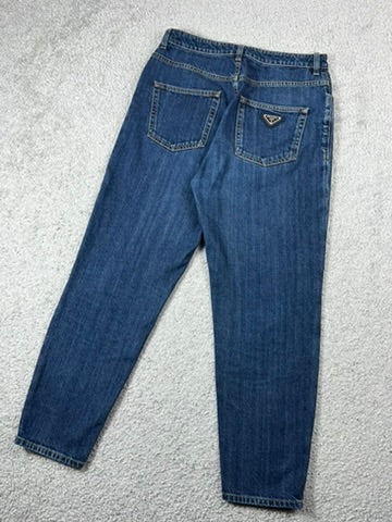 Prada Triangle Blue Boyfriend Jeans Size 28