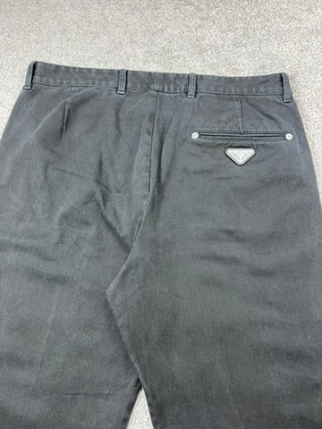 Prada Triangle Logo Trousers Size 50 It