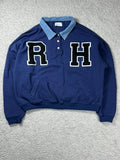 Rhude RH Collegiate Longsleeve Rugby “Navy” Size M