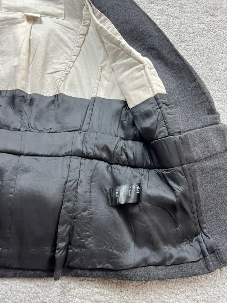 Maison Margiela H&M Blazer Grey Wool Blazer Size 36