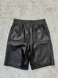 Prada Nappa Leather Bermuda Black Shorts Size 46