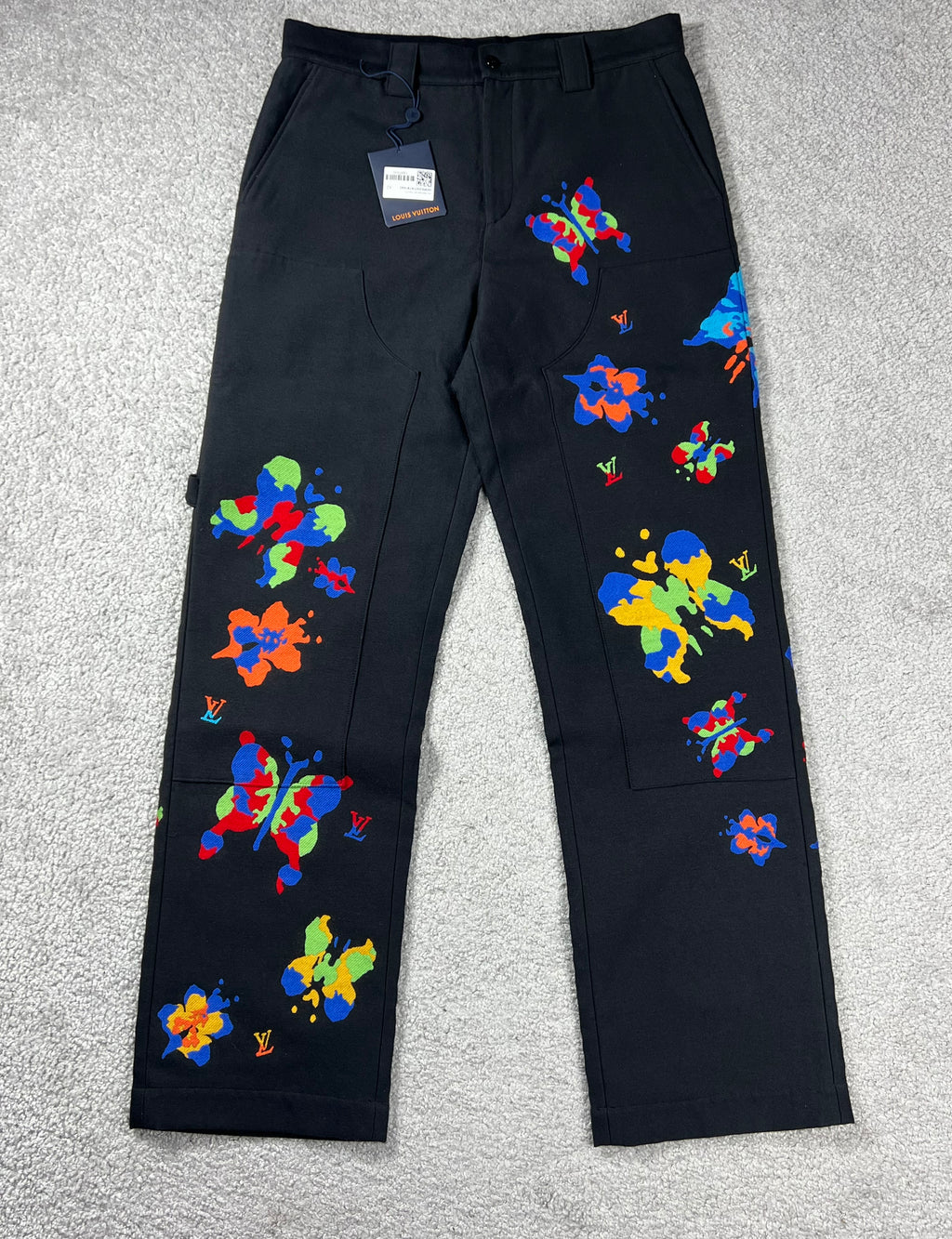 SS23 Louis Vuitton Butterfly Print Double Knee Pants