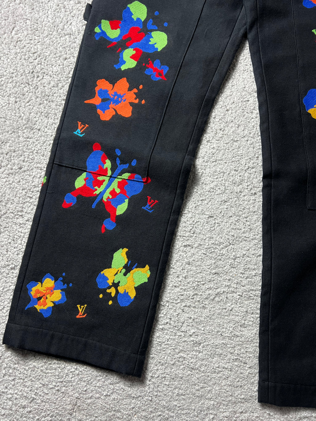 SS23 Louis Vuitton Butterfly Print Double Knee Pants