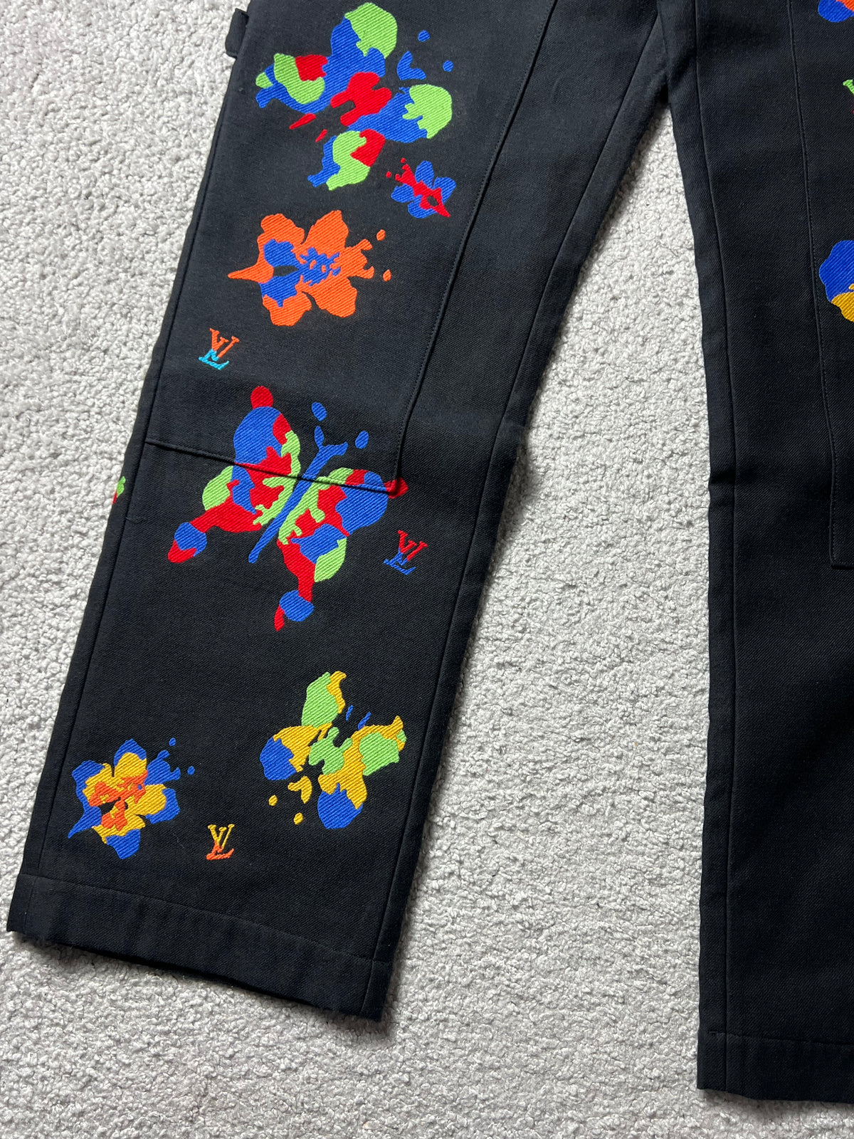SS23 Louis Vuitton Butterfly Print Double Knee Pants