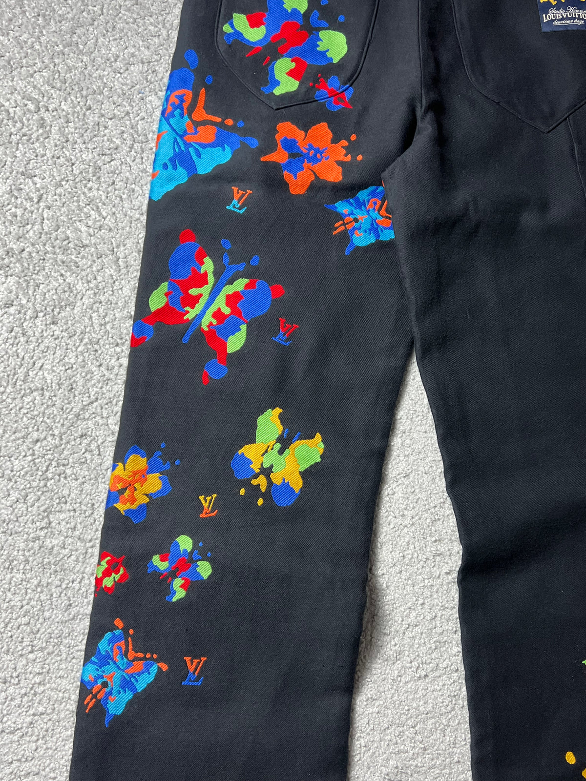 SS23 Louis Vuitton Butterfly Print Double Knee Pants