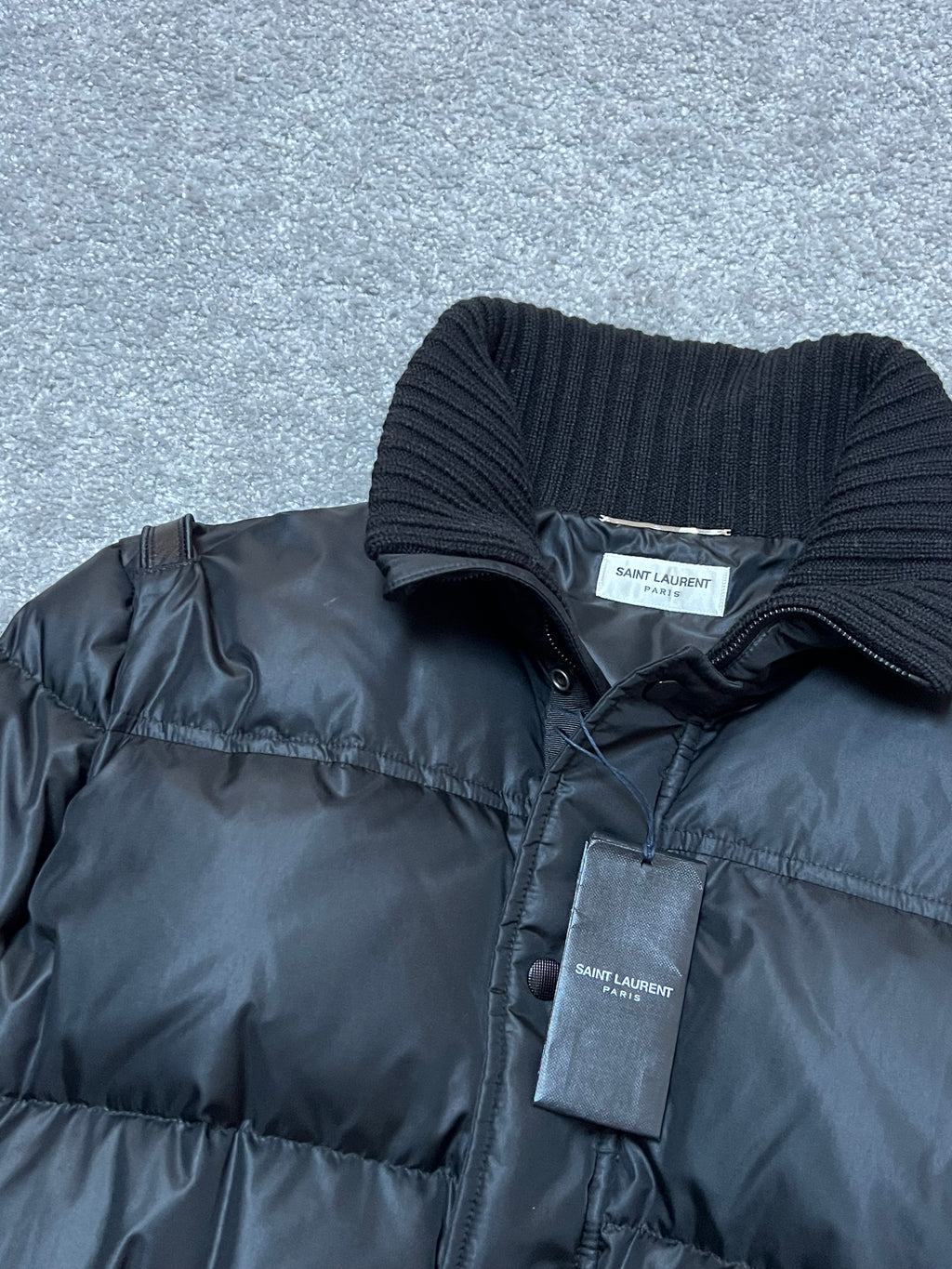 Saint Laurent Padded Stripe-Trim Puffer Jacket