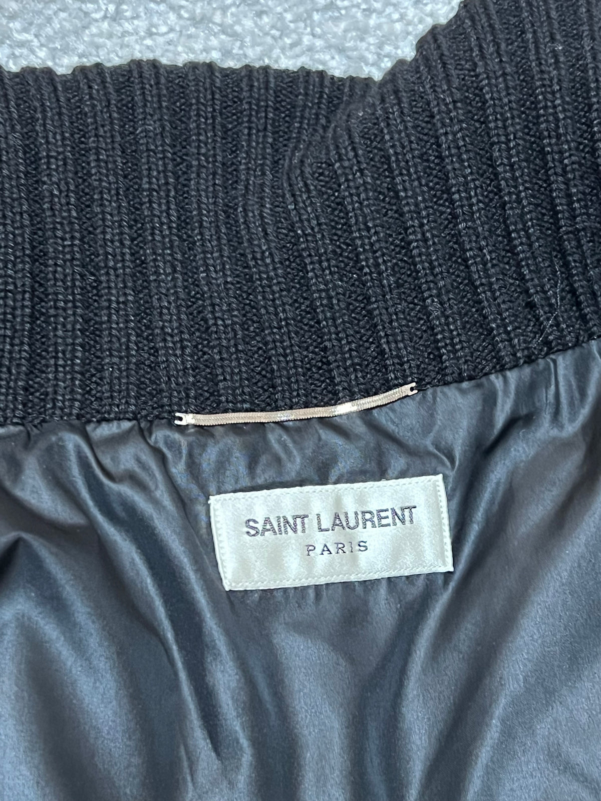 Saint Laurent Padded Stripe-Trim Puffer Jacket