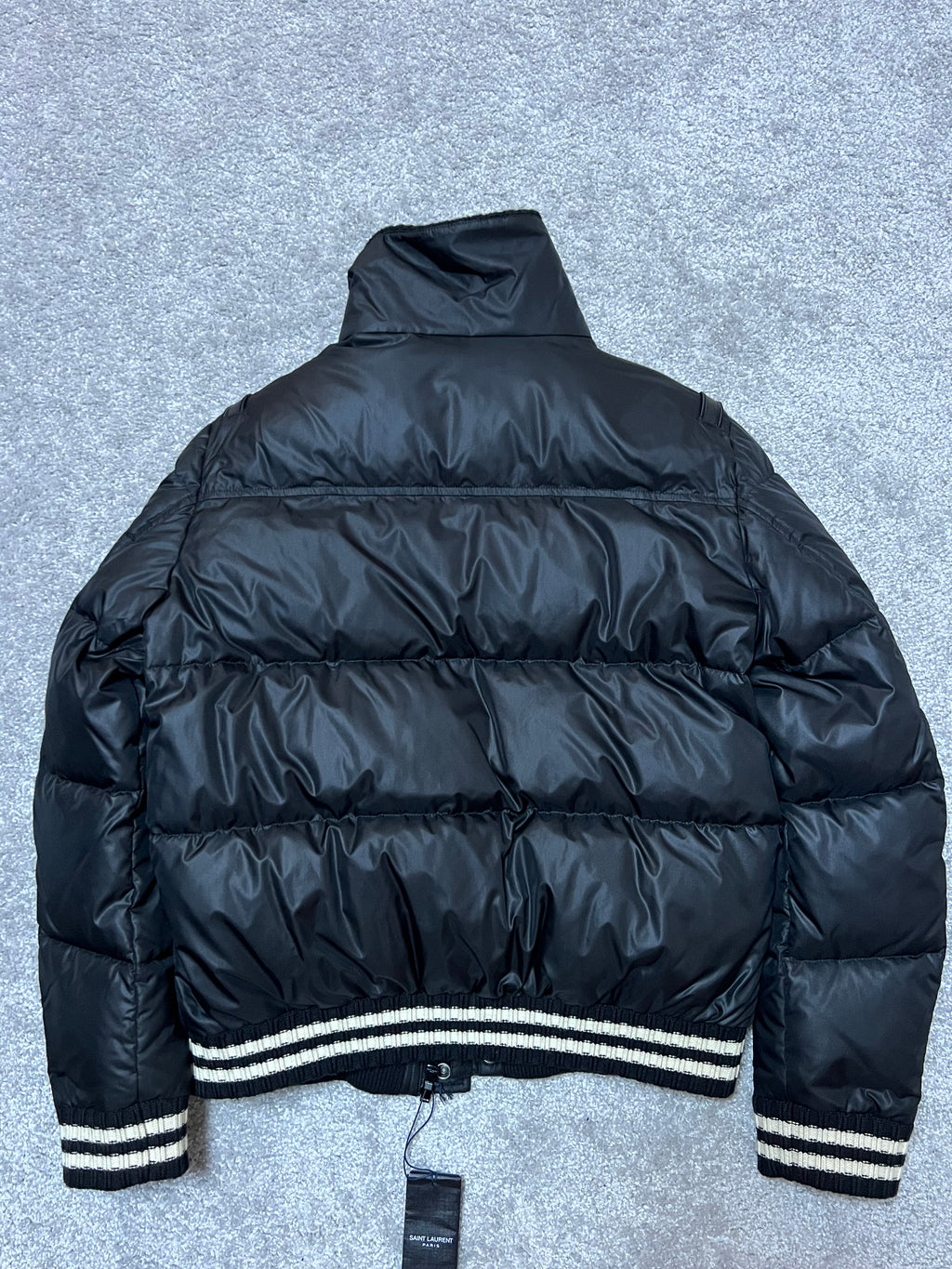 Saint Laurent Padded Stripe-Trim Puffer Jacket