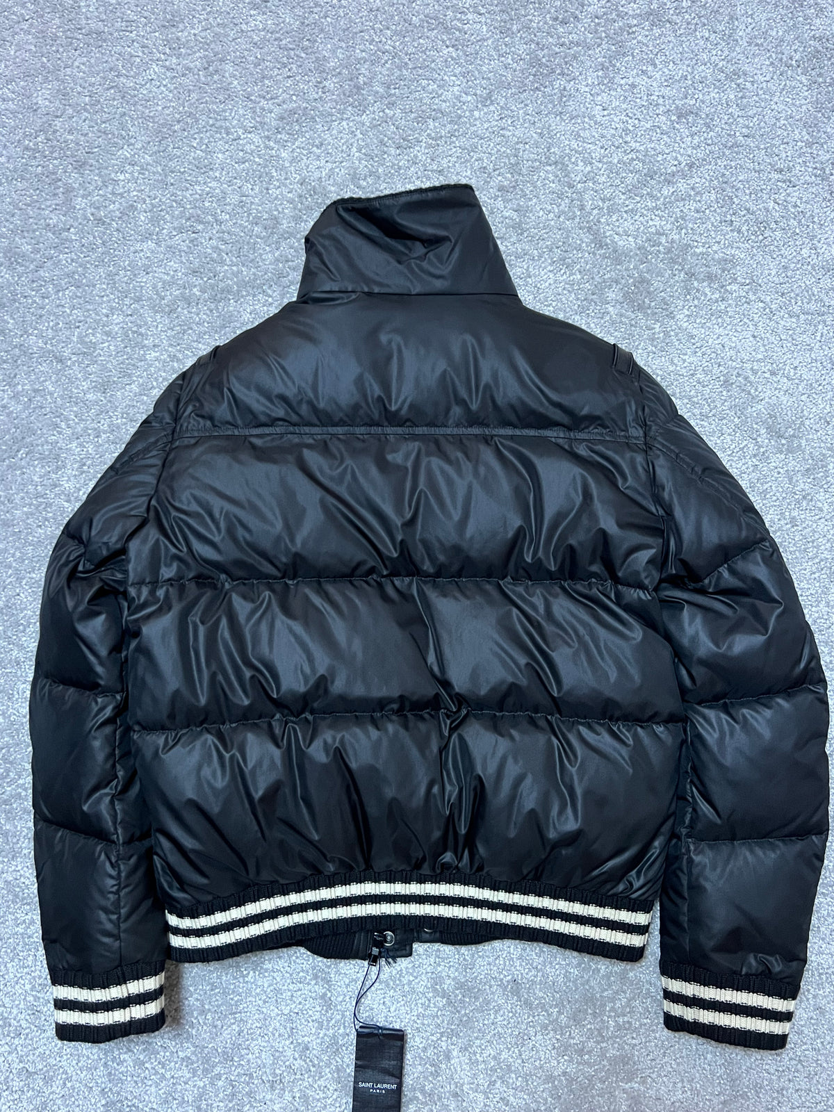 Saint Laurent Padded Stripe-Trim Puffer Jacket