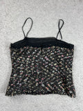 Fall 2004 Chanel Black Multicolor Tweed Camisole Top