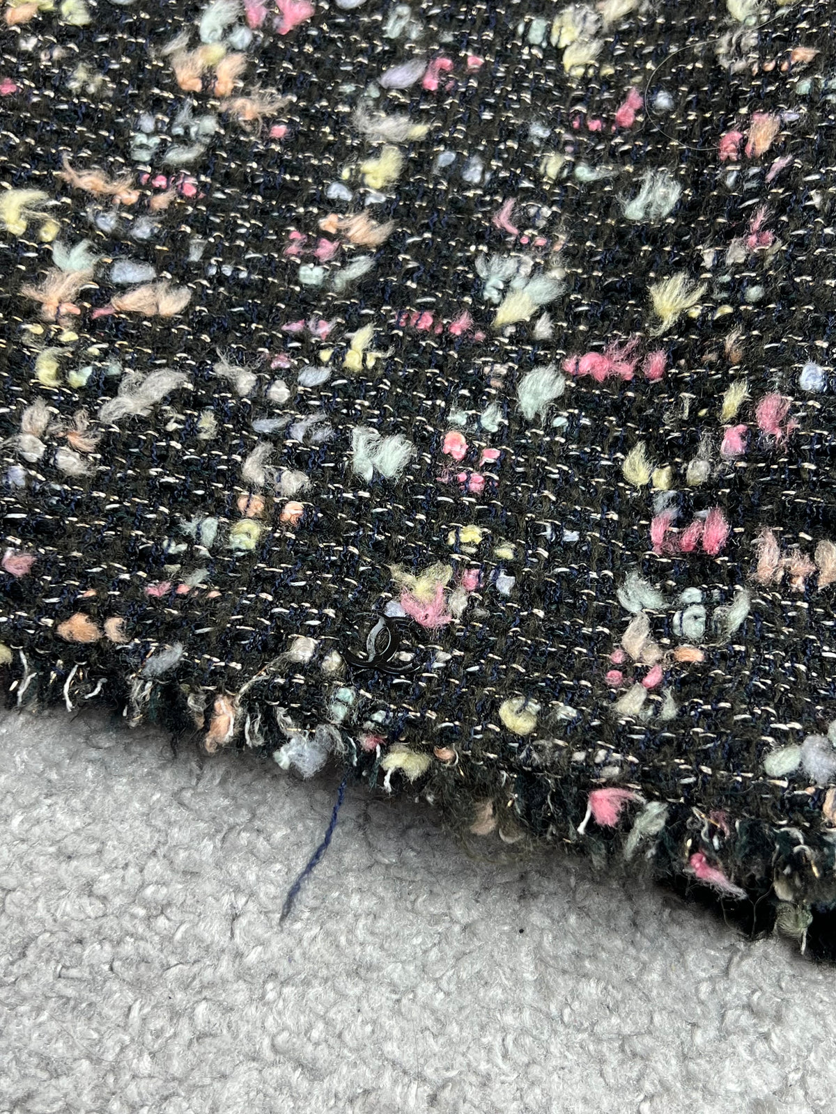 Fall 2004 Chanel Black Multicolor Tweed Camisole Top