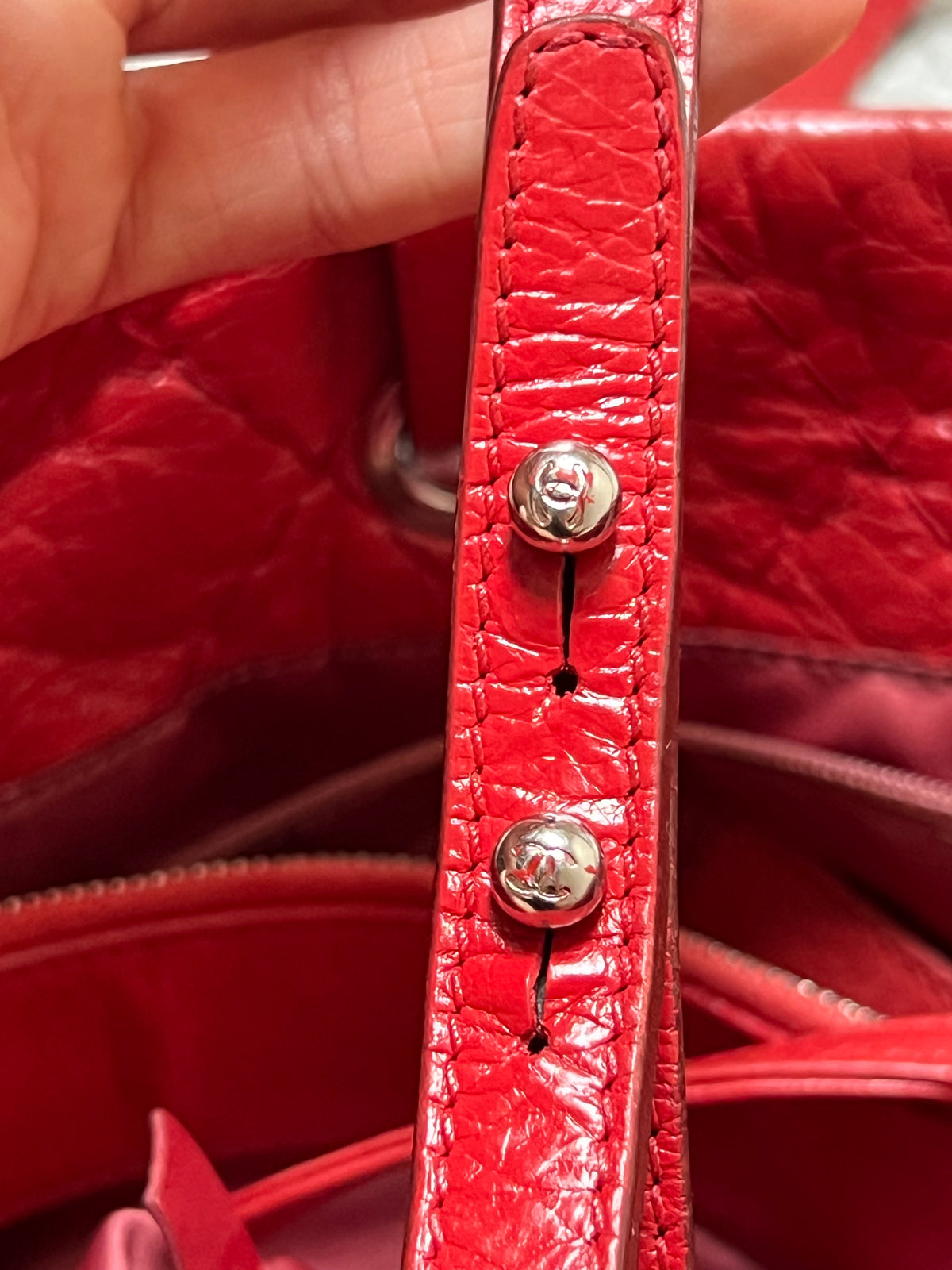 Chanel On The Road Tote Red Calfskin Leather Bag