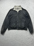 Loro Piana Suede Cashmere Zip Up Bomber Size L