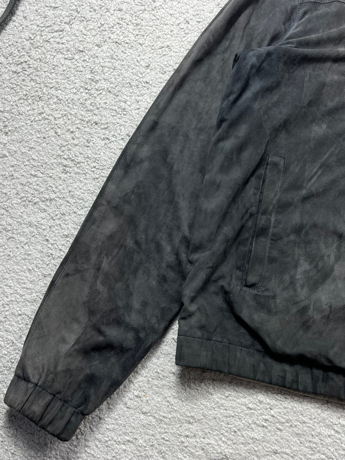 Loro Piana Suede Cashmere Zip Up Bomber Size L