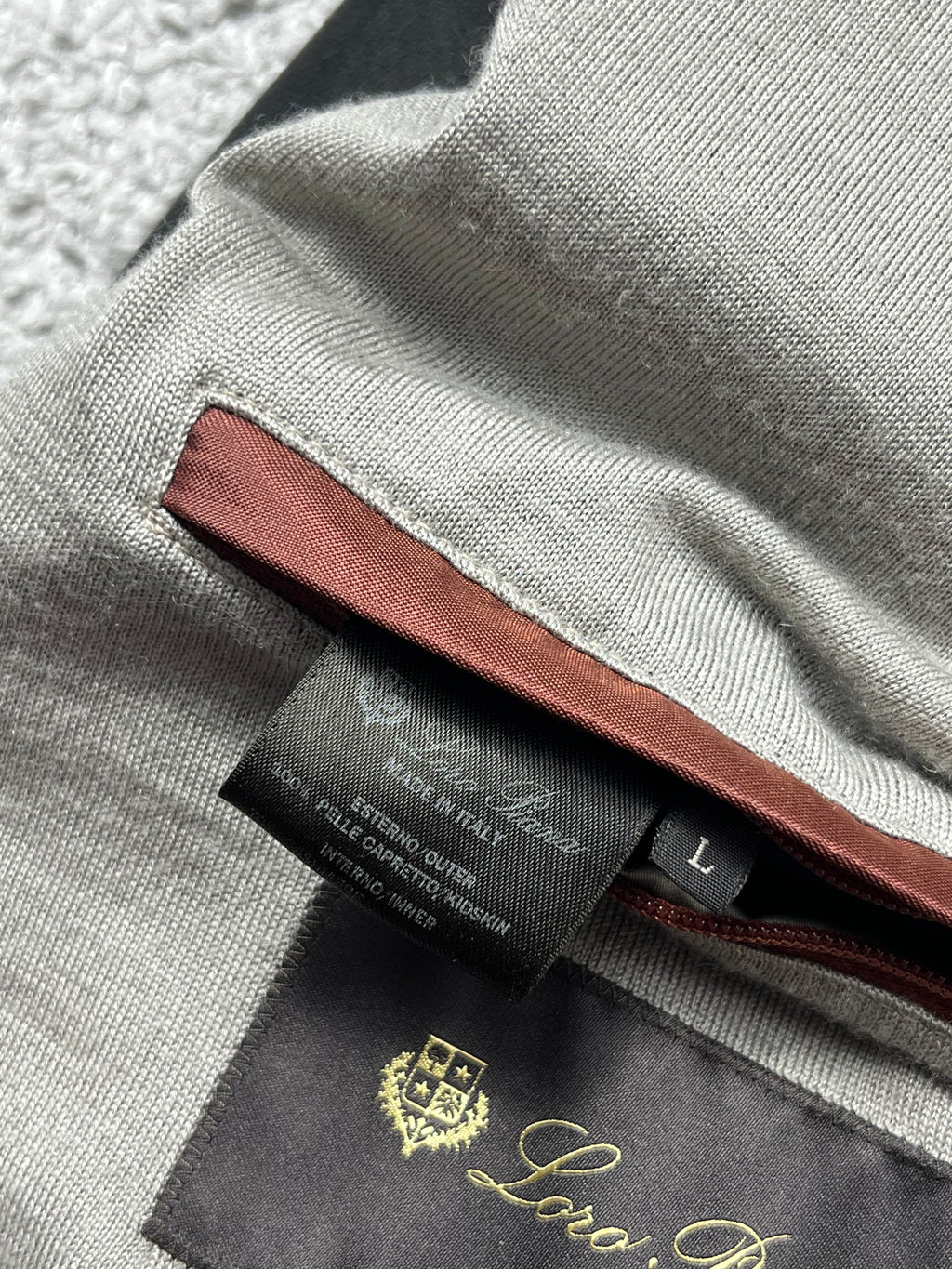Loro Piana Suede Cashmere Zip Up Bomber Size L