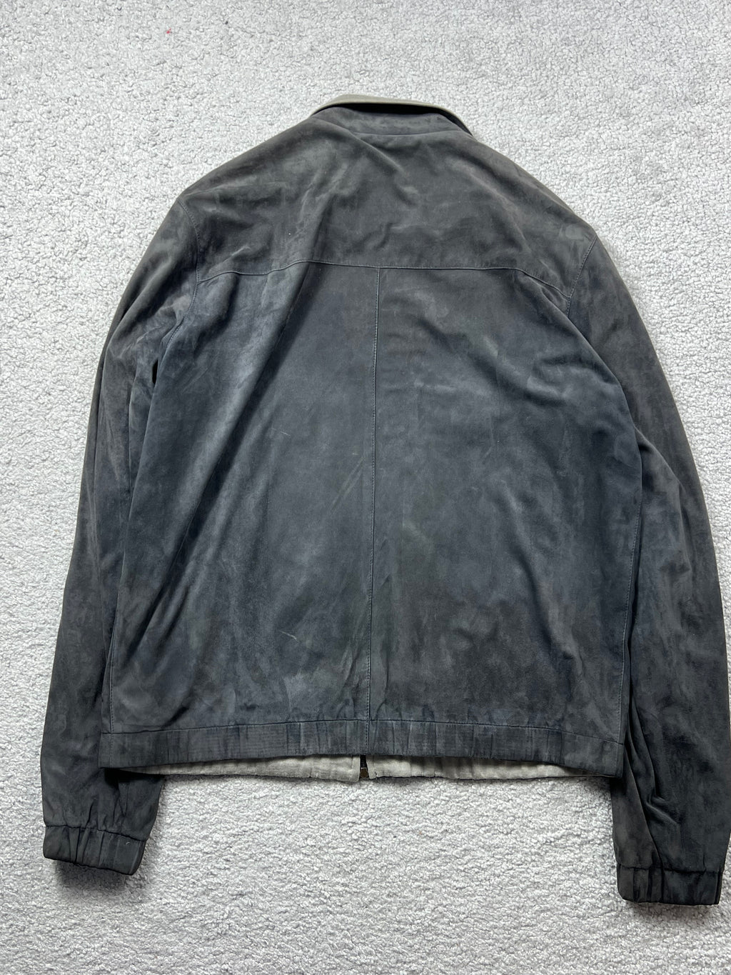 Loro Piana Suede Cashmere Zip Up Bomber Size L