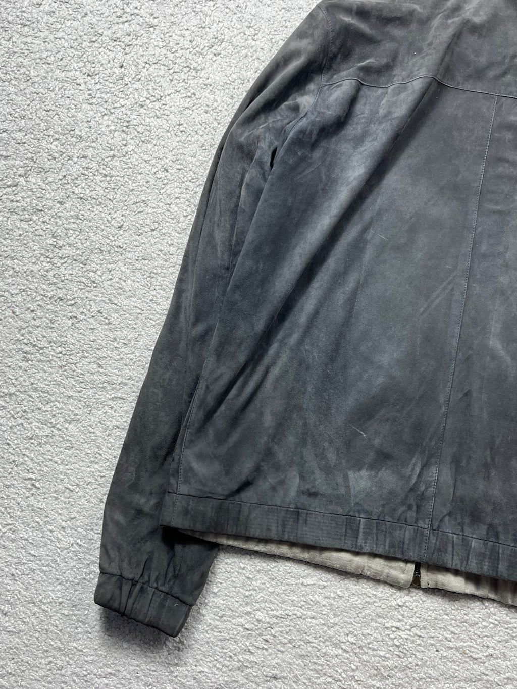 Loro Piana Suede Cashmere Zip Up Bomber Size L