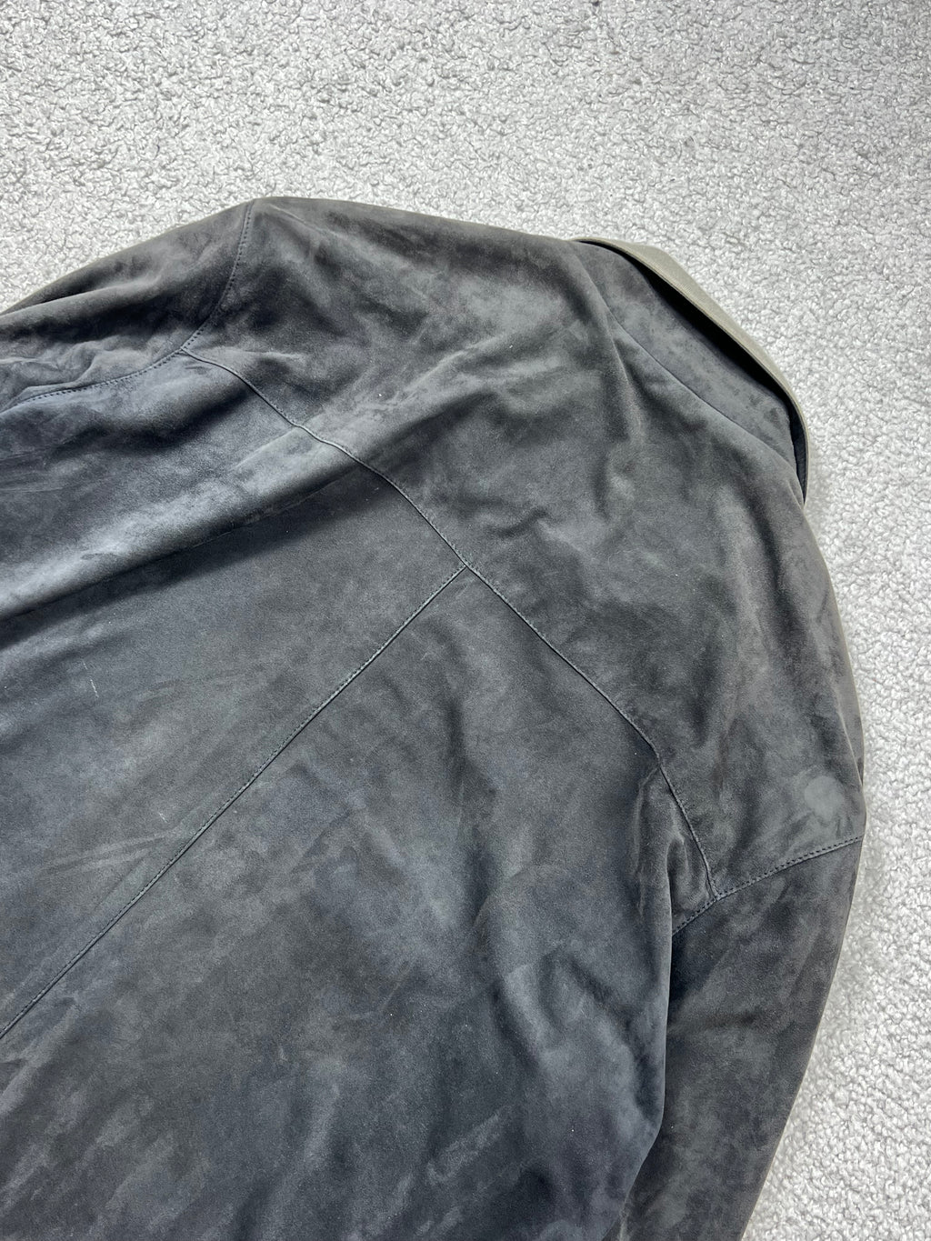 Loro Piana Suede Cashmere Zip Up Bomber Size L